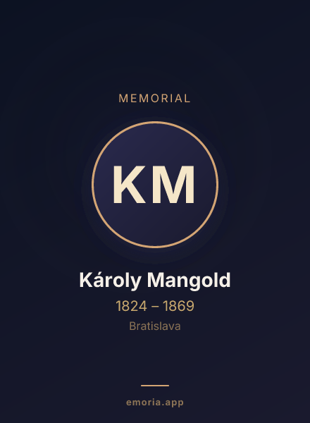 Memorial portrait of Károly Mangold