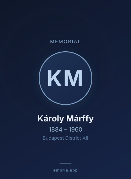Memorial portrait of Károly Márffy