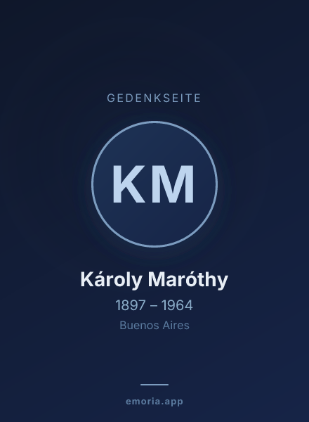 Gedenkportrait von Károly Maróthy