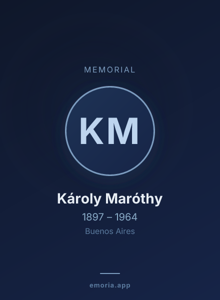 Memorial portrait of Károly Maróthy