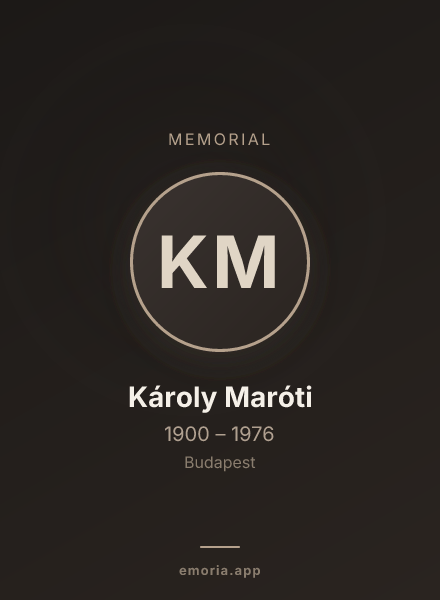 Memorial portrait of Károly Maróti