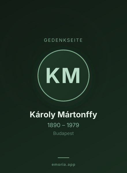 Gedenkportrait von Károly Mártonffy