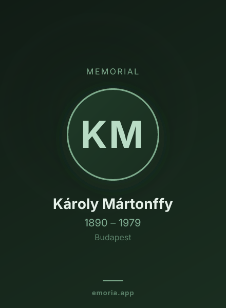 Memorial portrait of Károly Mártonffy