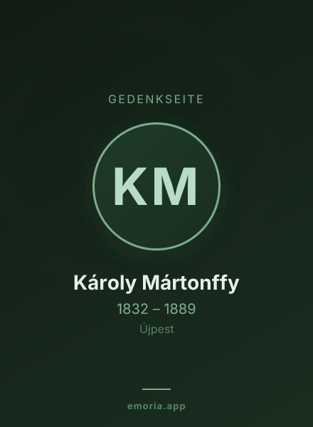 Gedenkportrait von Károly Mártonffy