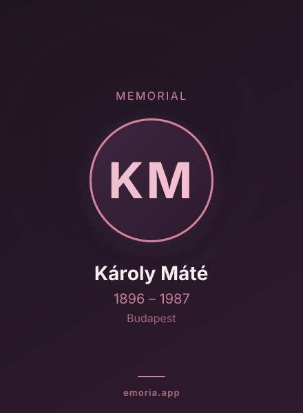 Memorial portrait of Károly Máté