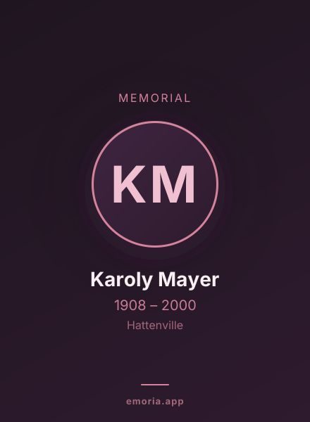 Memorial portrait of Karoly Mayer