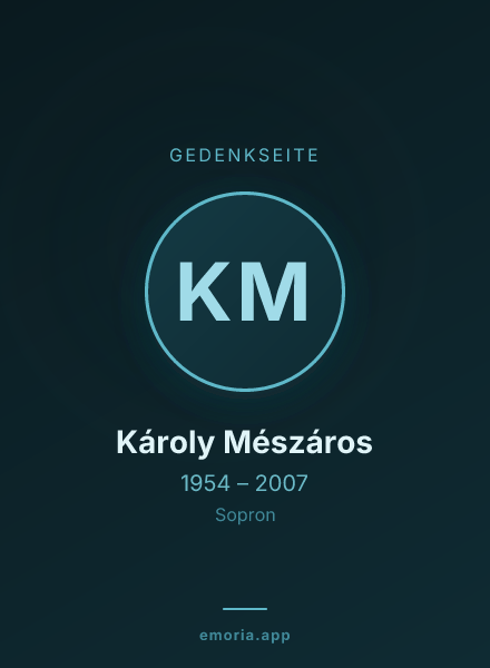 Gedenkportrait von Károly Mészáros