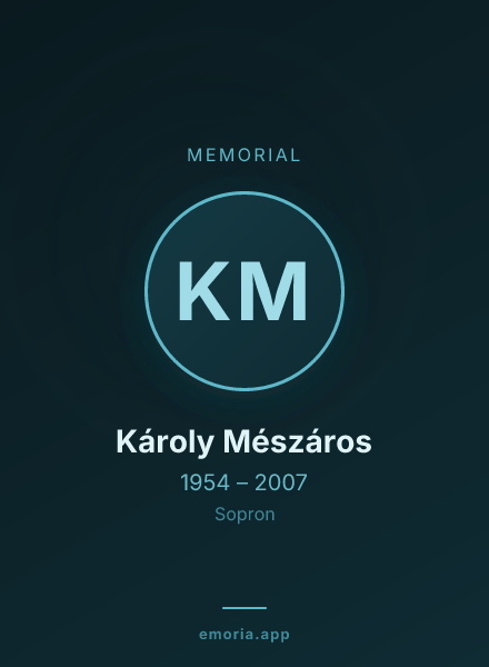 Memorial portrait of Károly Mészáros