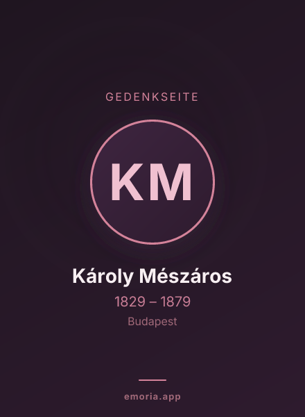 Gedenkportrait von Károly Mészáros