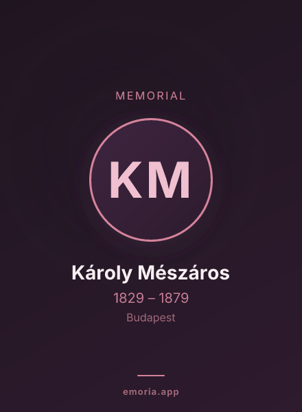 Memorial portrait of Károly Mészáros