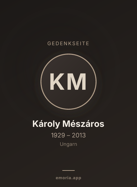 Gedenkportrait von Károly Mészáros
