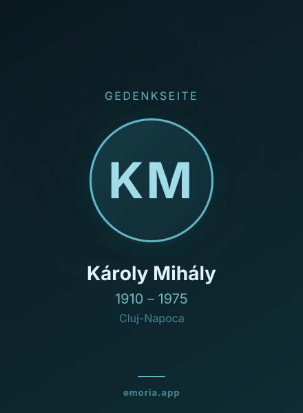 Gedenkportrait von Károly Mihály