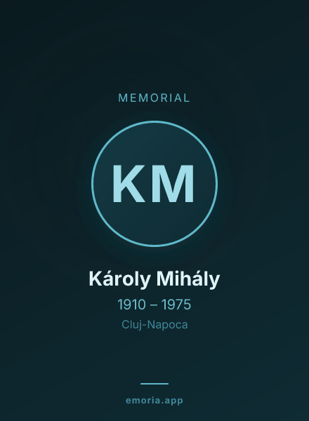 Memorial portrait of Károly Mihály