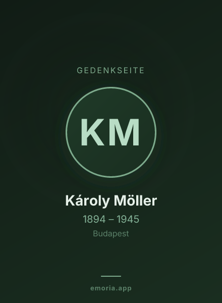 Gedenkportrait von Károly Möller