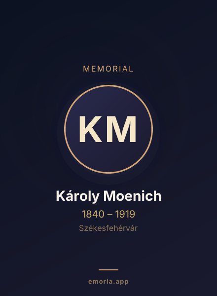 Memorial portrait of Károly Moenich