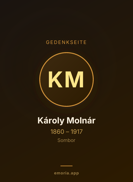 Gedenkportrait von Károly Molnár