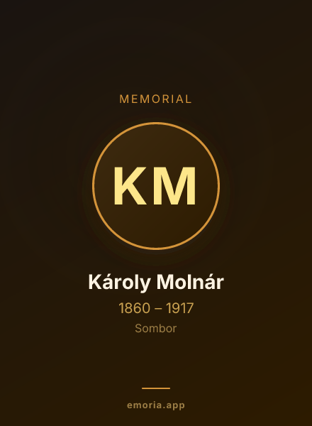 Memorial portrait of Károly Molnár