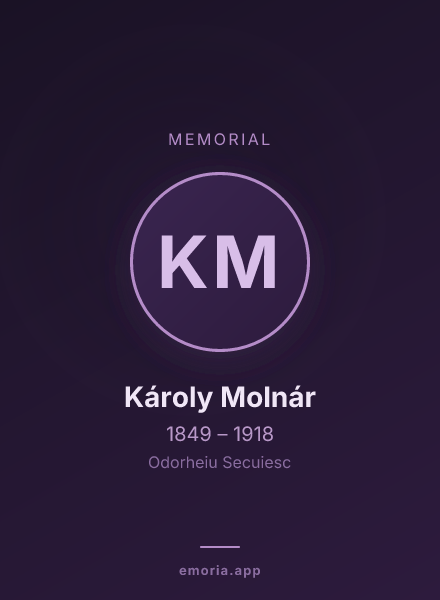 Memorial portrait of Károly Molnár