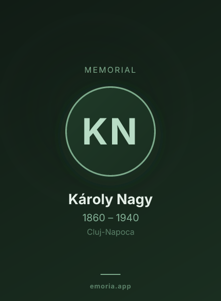 Memorial portrait of Károly Nagy