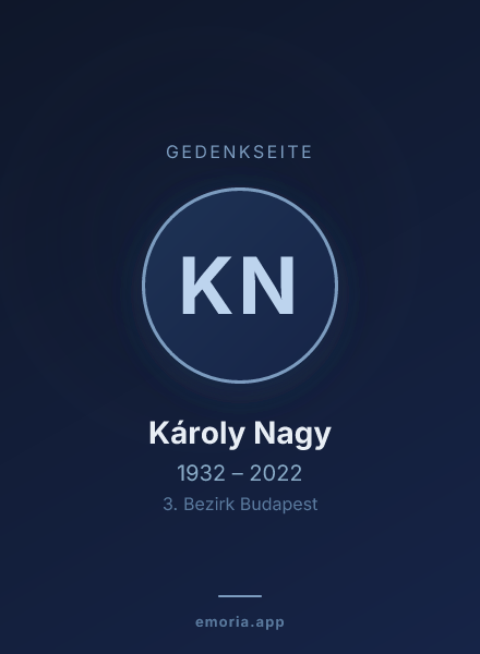 Gedenkportrait von Károly Nagy