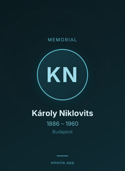 Memorial portrait of Károly Niklovits
