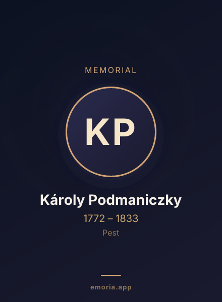 Memorial portrait of Károly Podmaniczky