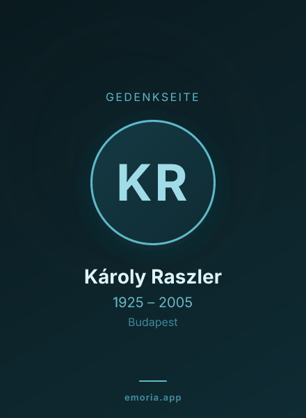 Gedenkportrait von Károly Raszler