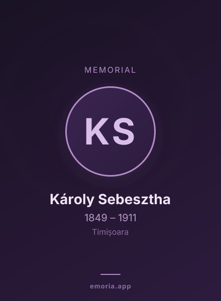 Memorial portrait of Károly Sebesztha