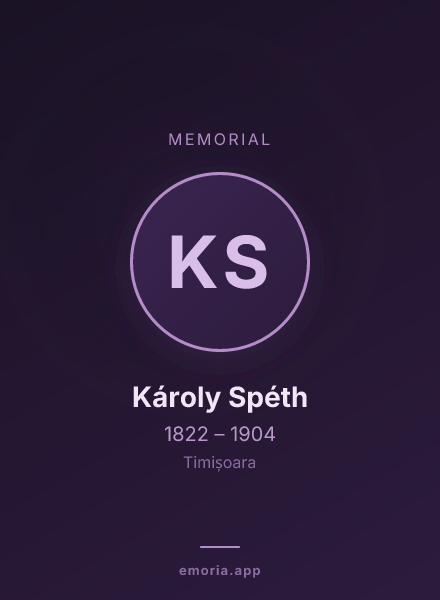 Memorial portrait of Károly Spéth