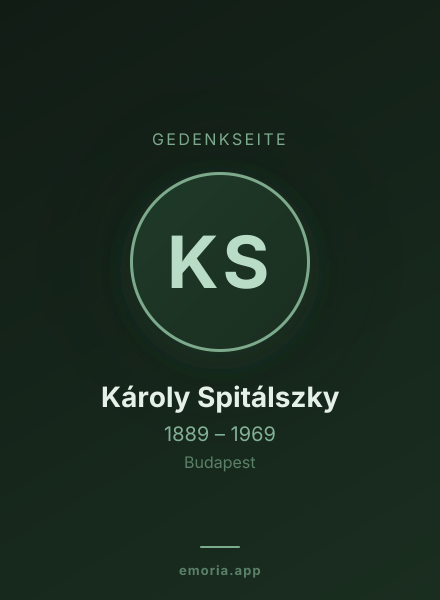 Gedenkportrait von Károly Spitálszky