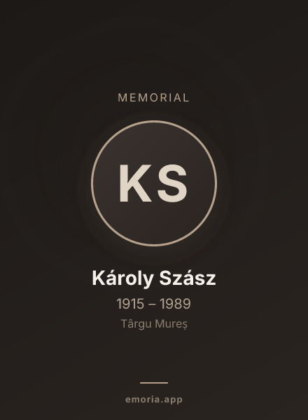 Memorial portrait of Károly Szász