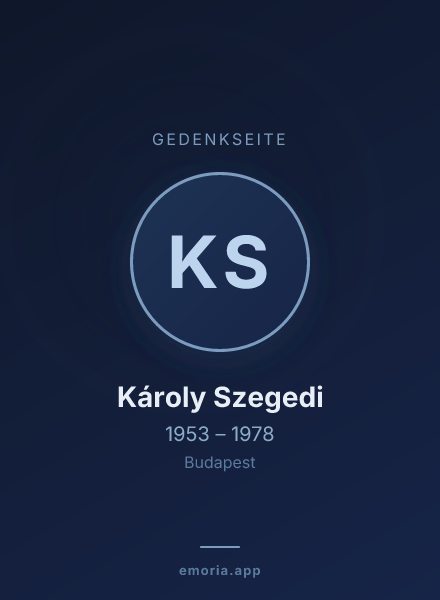 Gedenkportrait von Károly Szegedi