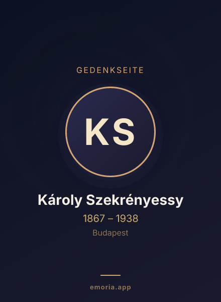 Gedenkportrait von Károly Szekrényessy