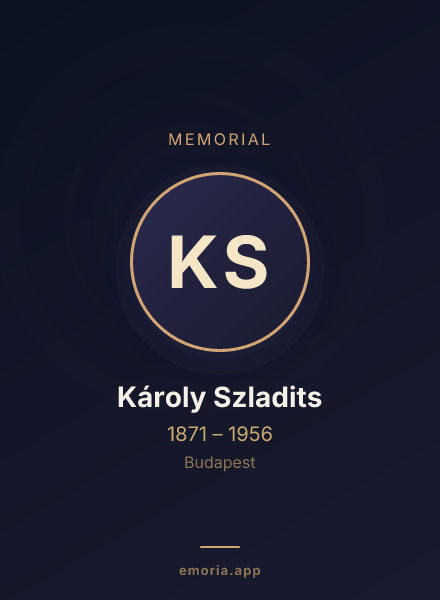 Memorial portrait of Károly Szladits