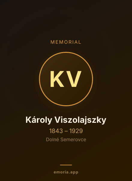 Memorial portrait of Károly Viszolajszky