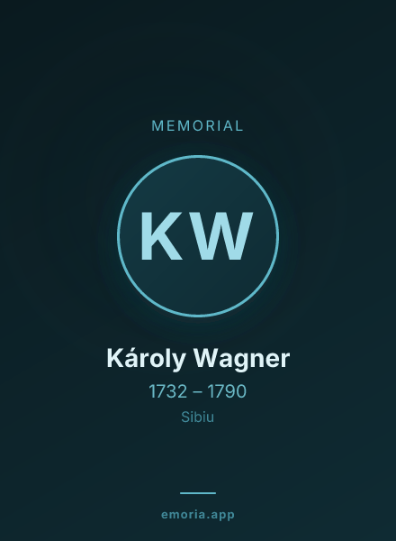 Memorial portrait of Károly Wagner
