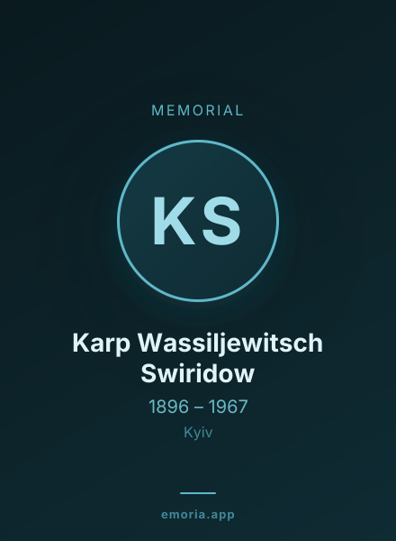 Memorial portrait of Karp Wassiljewitsch Swiridow
