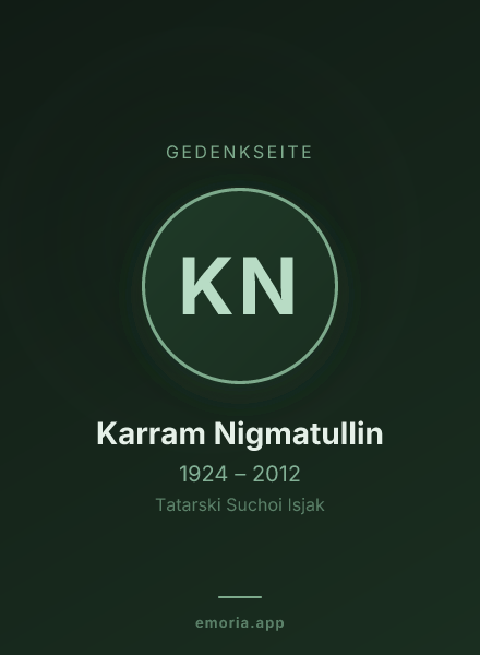 Gedenkportrait von Karram Nigmatullin
