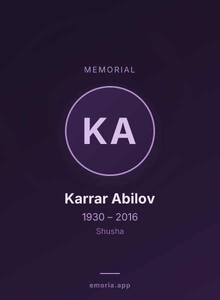 Memorial portrait of Karrar Abilov