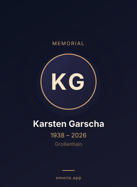 Memorial portrait of Karsten Garscha