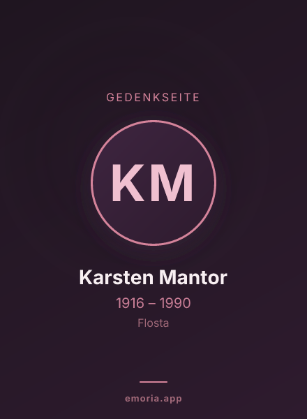 Gedenkportrait von Karsten Mantor