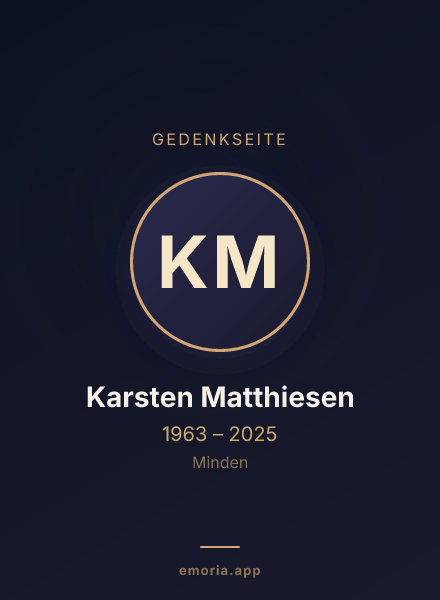 Gedenkportrait von Karsten Matthiesen