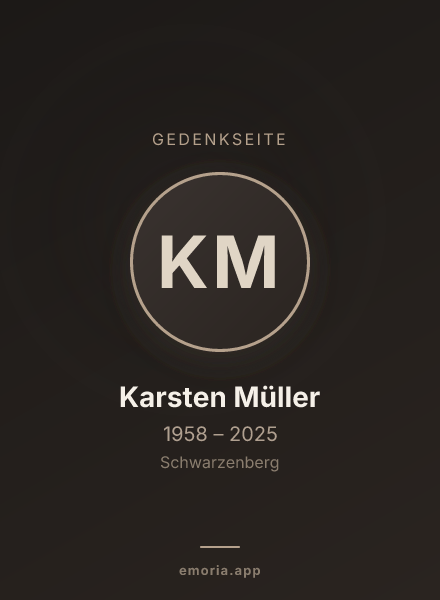 Gedenkportrait von Karsten Müller