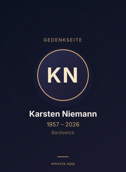 Gedenkportrait von Karsten Niemann