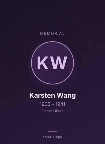 Memorial portrait of Karsten Wang