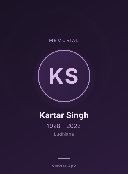 Memorial portrait of Kartar Singh