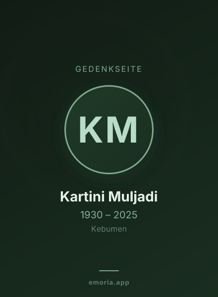 Gedenkportrait von Kartini Muljadi
