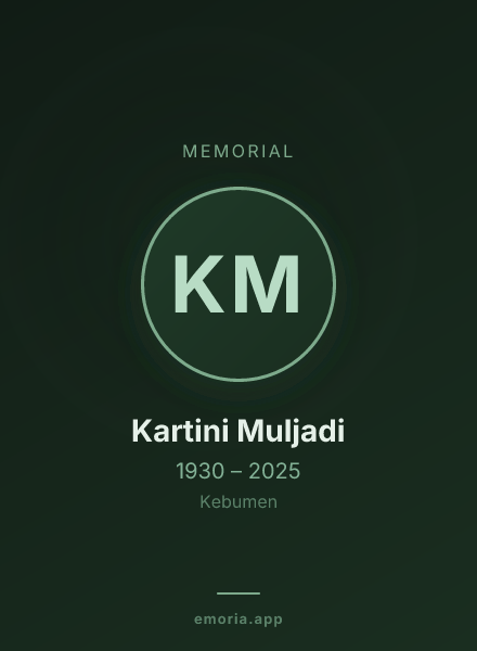 Memorial portrait of Kartini Muljadi