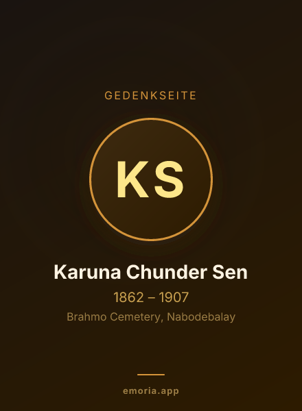 Gedenkportrait von Karuna Chunder Sen