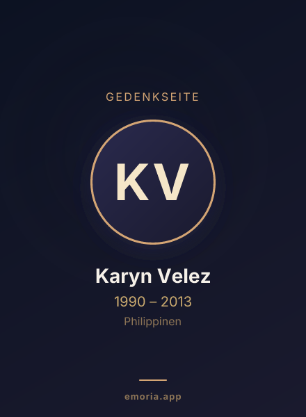 Gedenkportrait von Karyn Velez